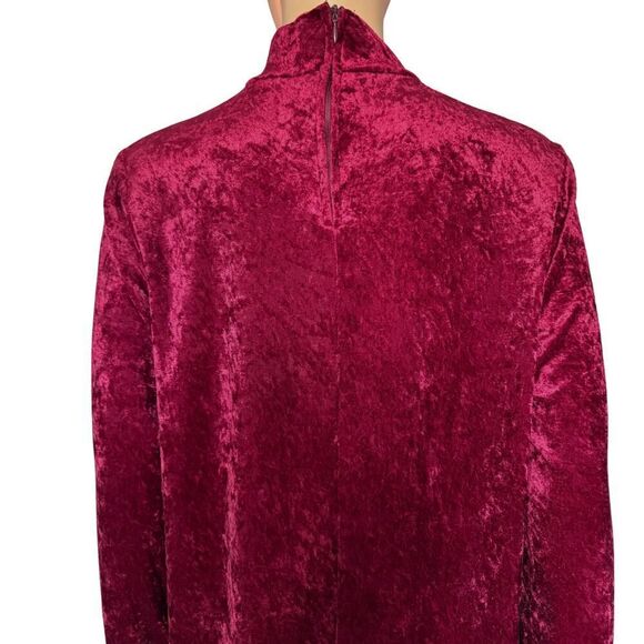 Teddi Petite Dress Womens Burgundy Red Velvet Witchcore Goth Vampire 90s Vintage - Picture 5 of 9